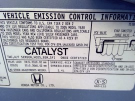 2005 HONDA ACCORD, SILVER, LX, 2.4L, VTEC, AT,  A25116
